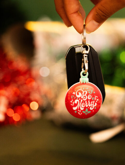 Christmas dECOration Bauble Keyring