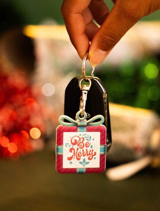 Christmas dECOration Present Keyring