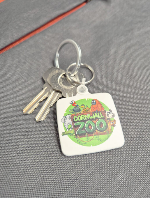 45mm Square Keyring